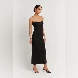 DISSH ANIKA BLACK KNIT MIDI DRESS XS